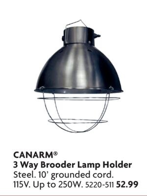 CANARM® 3 Way Brooder Lamp Holder
