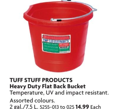 Heavy Duty Flat Back Bucket