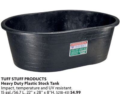 Heavy Duty Plastic Stock Tank