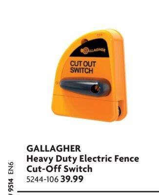 Heavy Duty Electric Fence Cut-Off Switch