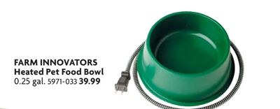 FARM INNOVATORS Heated Pet Food Bowl