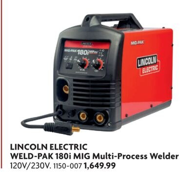 LINCOLN ELECTRIC WELD-PAK 180i MIG Multi-Proces…