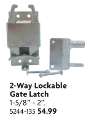 2-Way Lockable Gate Latch