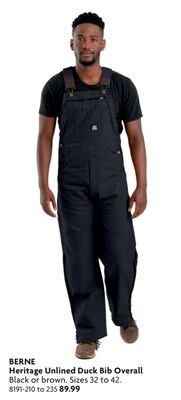 Heritage Unlined Duck Bib Overall