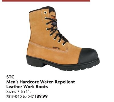 STC Men's Hardcore Water-Repellent Leather Work…