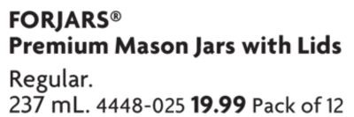 Premium Mason Jars with Lids