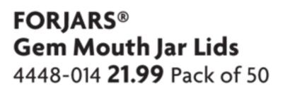 FORJARS® Gem Mouth Jar Lids