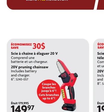 Scie à chaîne à élaguer 20 V Benchmark