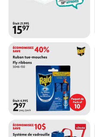 Ruban tue-mouches Raid Fly ribbons