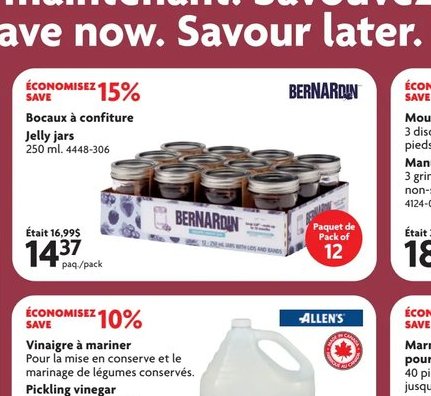 Bernardin Jelly jars