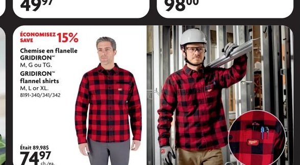 Chemise en flanelle GRIDIRON flannel shirts