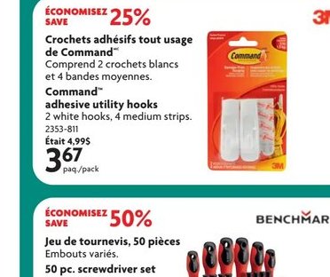 Crochets adhésifs tout usage Command 3M