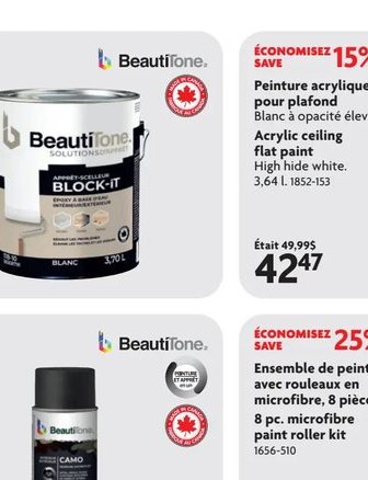 Peinture acrylique mate pour plafond Blanc à op…
