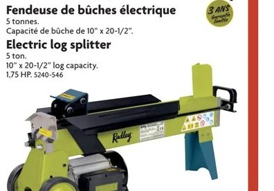 Fendeuse de bûches électrique Electric log spli…