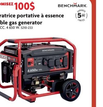 Générateur portable à essence Benchmark