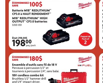 Batterie M18 REDLITHIUM CP3.0 HAUT RENDEMENT