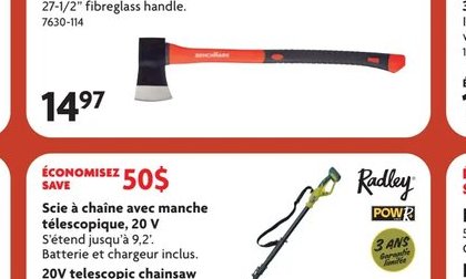 Redley Scie à chaîne avec manche télescopique 2…