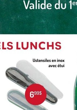 Ustensiles en inox avec étui
