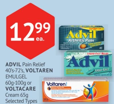 ADVIL Pain Relief 40's-72's, VOLTAREN EMULGEL 6…