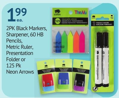 Black Markers, Sharpener, 60 HB Pencils, Metric…
