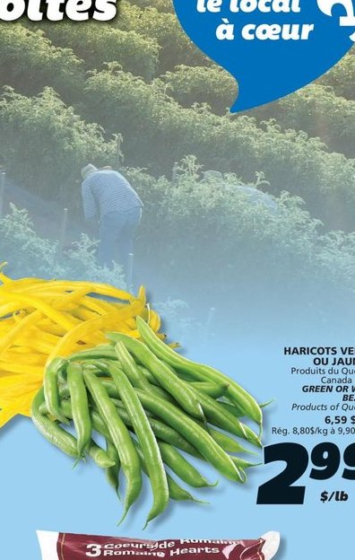 Haricots verts frais