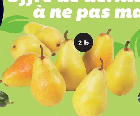 Poires Bartlett biologiques