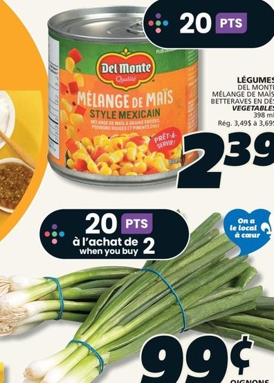 Légumes Mélange de Maïs Del Monte