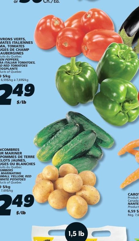 Poivrons verts, tomates italiennes, tomates cer…