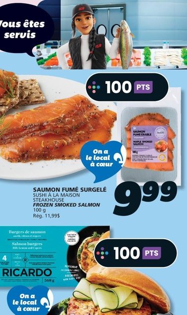Saumon fumé surgelé