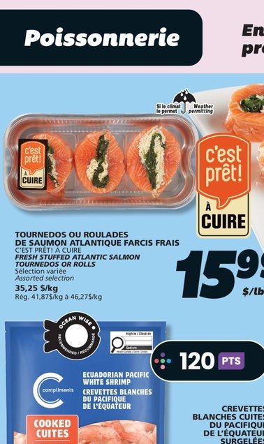 Tournedos ou roulades de saumon atlantique farc…