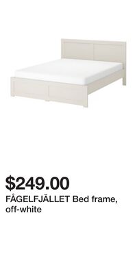 FÅGELFJÄLLET Bed frame, off-white