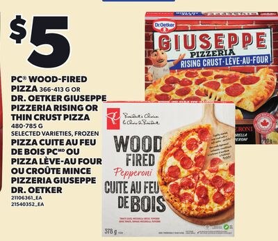 PC® WOOD-FIRED PIZZA, 366-413 G OR DR. OETKER G…