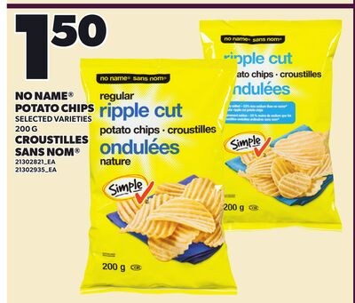 NO NAME® POTATO CHIPS, 200 G