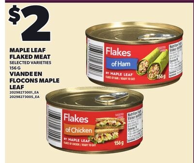 MAPLE LEAF FLAKED MEAT, 156 G