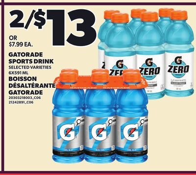 GATORADE SPORTS DRINK, 6X591 ML