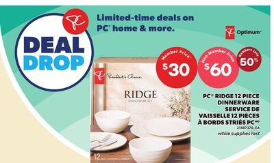 PC® RIDGE 12 PIECE DINNERWARE