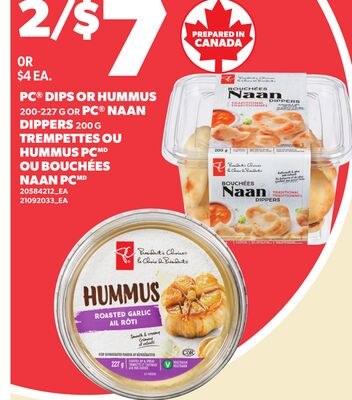 PC® DIPS OR HUMMUS, 200-227 G PC® NAAN DIPPERS,…