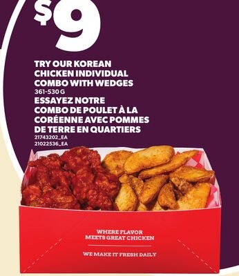 TRY OUR KOREAN CHICKEN INDIVIDUAL COMBO WITH WE…