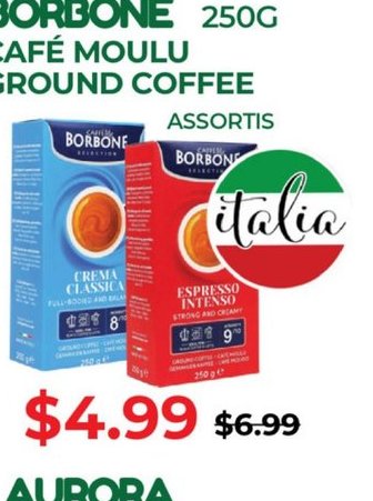 Borbone Café Moulu Ground Coffee