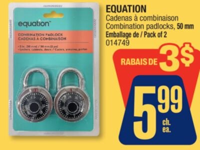 EQUATION Combination padlocks