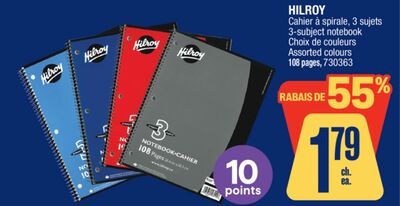 HILROY 3-subject notebook