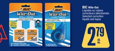 BIC Wite-Out Selected correction liquids and ta…