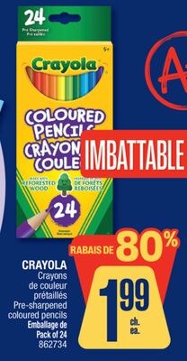 CRAYOLA Pre-sharpened coloured pencils