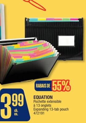EQUATION Expanding 13-tab pouch
