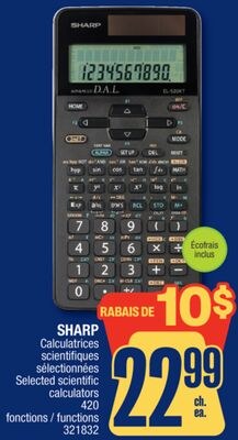 SHARP Selected scientific calculators