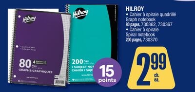 HILROY Graph notebook, Spiral notebook