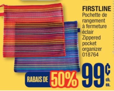 FIRSTLINE Zippered pocket organizer