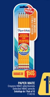 PAPER MATE Selected HB#2 pencils