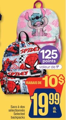Selected backpacks