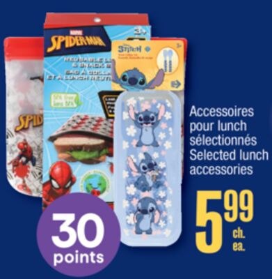 Selected lunch accessories